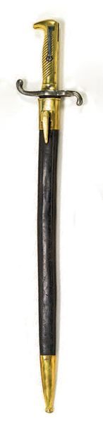 Null Baïonnette allemande modèle 1871
Poignée en laiton.
Croisière en fer matric&hellip;