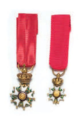 France ORDRE DE LA LEGION D'HONNEUR, institué en 1802
Ensemble comprenant:
- Eto&hellip;