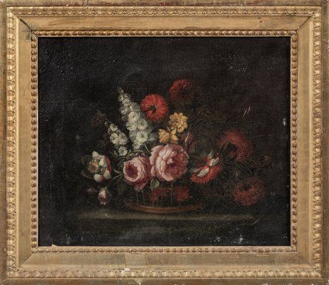 Null Escuela francesa de finales del siglo XVII o XVIII
Flores en una cesta, 
Pa&hellip;