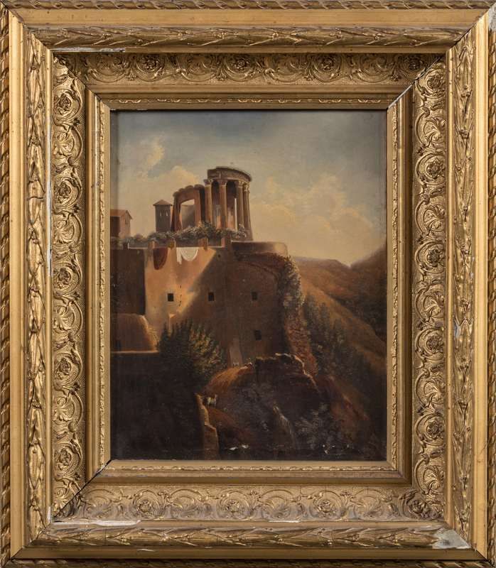 Null School of the 19th century
Landscape of ruin, 
Oil on canvas approx. 45 x 3&hellip;