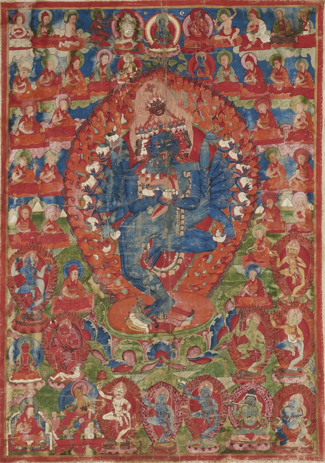 Null Bedeutendes Thangka des Hevajra mit Nairatmya. Tibet. 19. Jh.



Der Yidam &hellip;