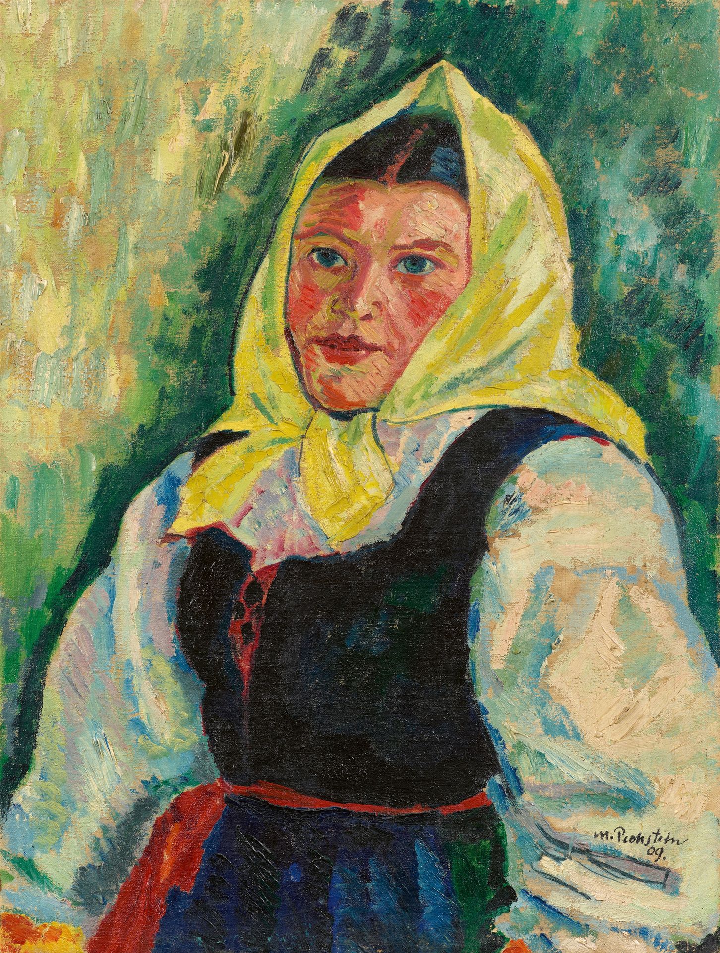 Hermann Max Pechstein Hermann Max Pechstein



来自尼丁的农夫的妻子

1909



布面油画。65 x 49.&hellip;