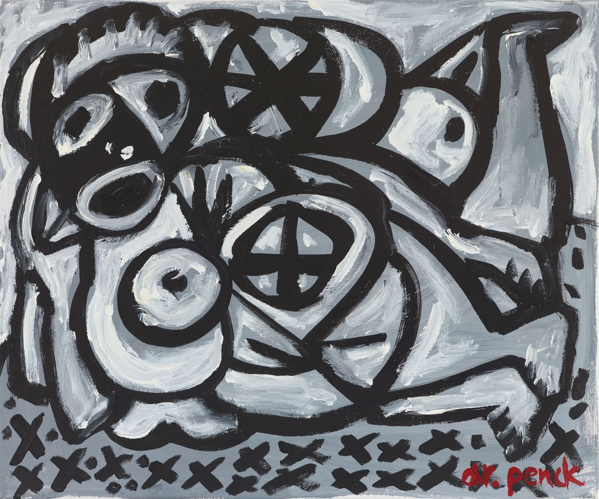 A.R. Penck A.R. Penck



Ohne Titel (Hommage a Picasso)

1995



Acryl auf Leinw&hellip;