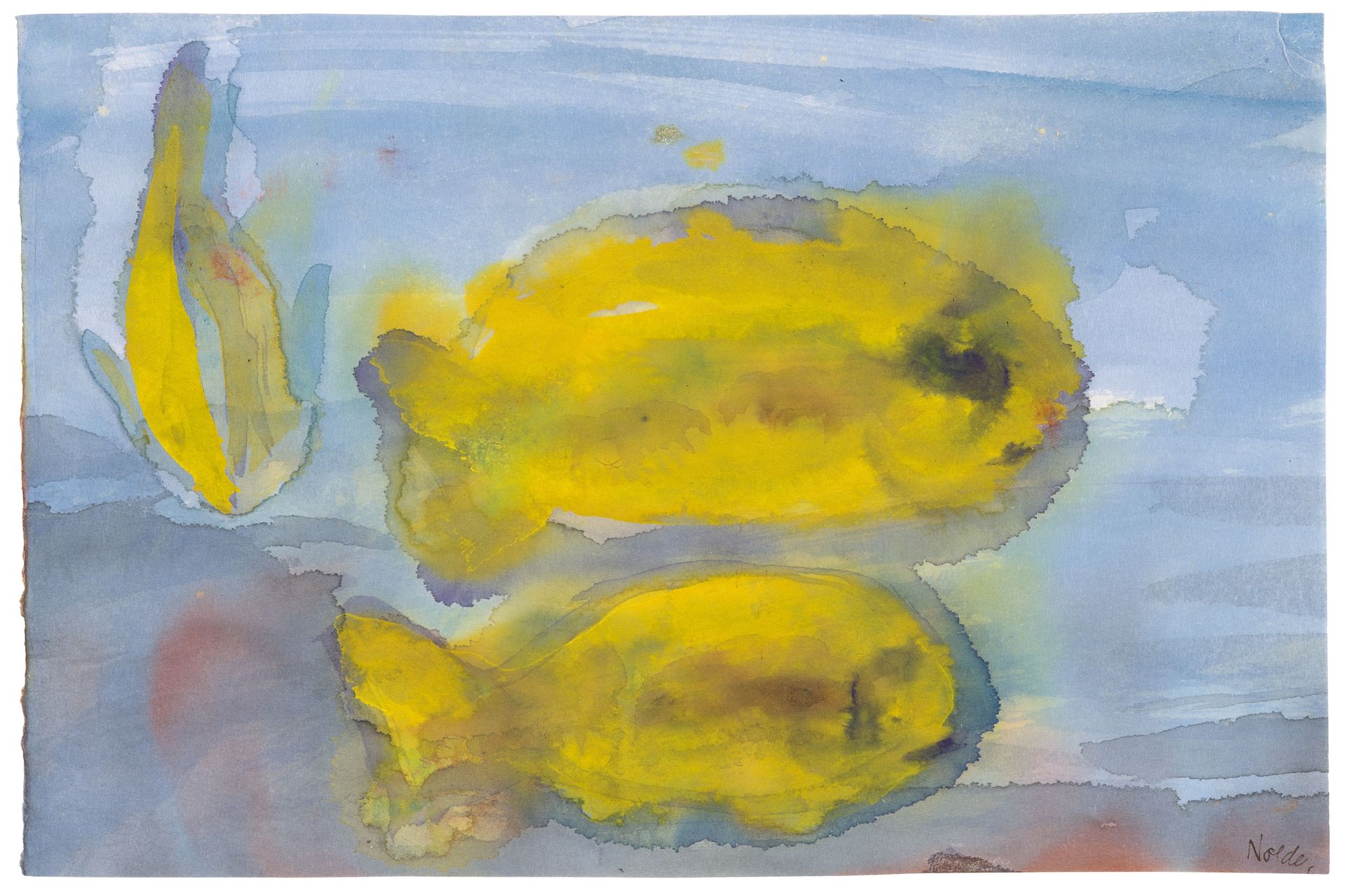 Emil Nolde 埃米尔-诺尔德



三条金鱼

1930



水彩画在精细的日本。20,7 x 31,5厘米。在玻璃下装裱。右下角有黑色墨水签名 "N&hellip;