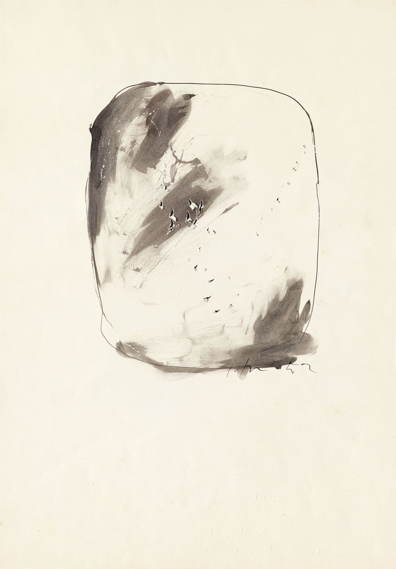 Lucio Fontana 卢西奥-方塔纳



水疗中心

1952



水墨在穿孔纸板上47.5 x 33.1厘米。在玻璃下装裱。签名并注明 "l. Fo&hellip;