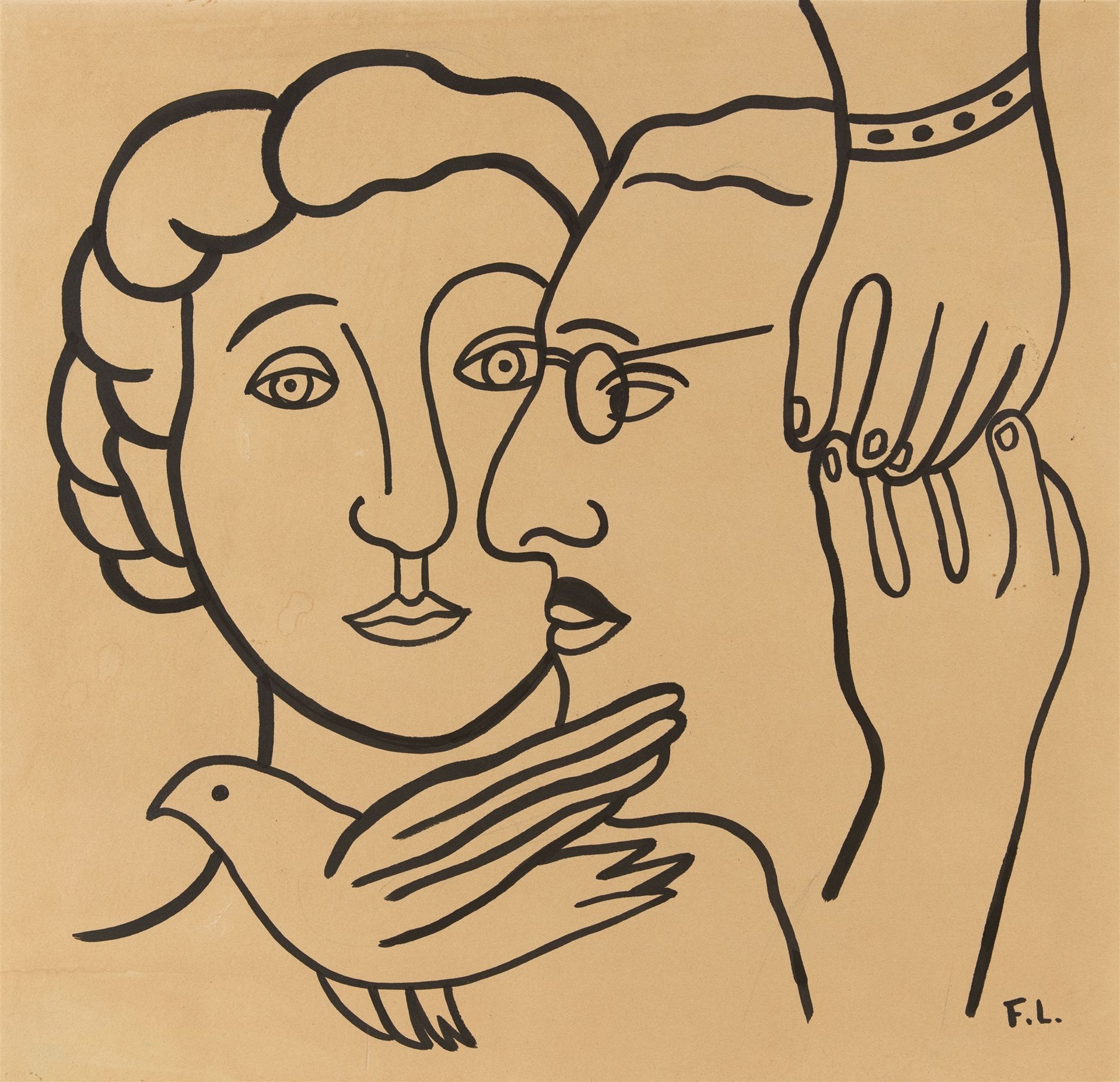 Fernand Léger Fernand Léger



莱斯-罗森伯斯

1951年左右



奶油纸上的墨水笔。52,5 x 54,5厘米。右下方有黑色&hellip;
