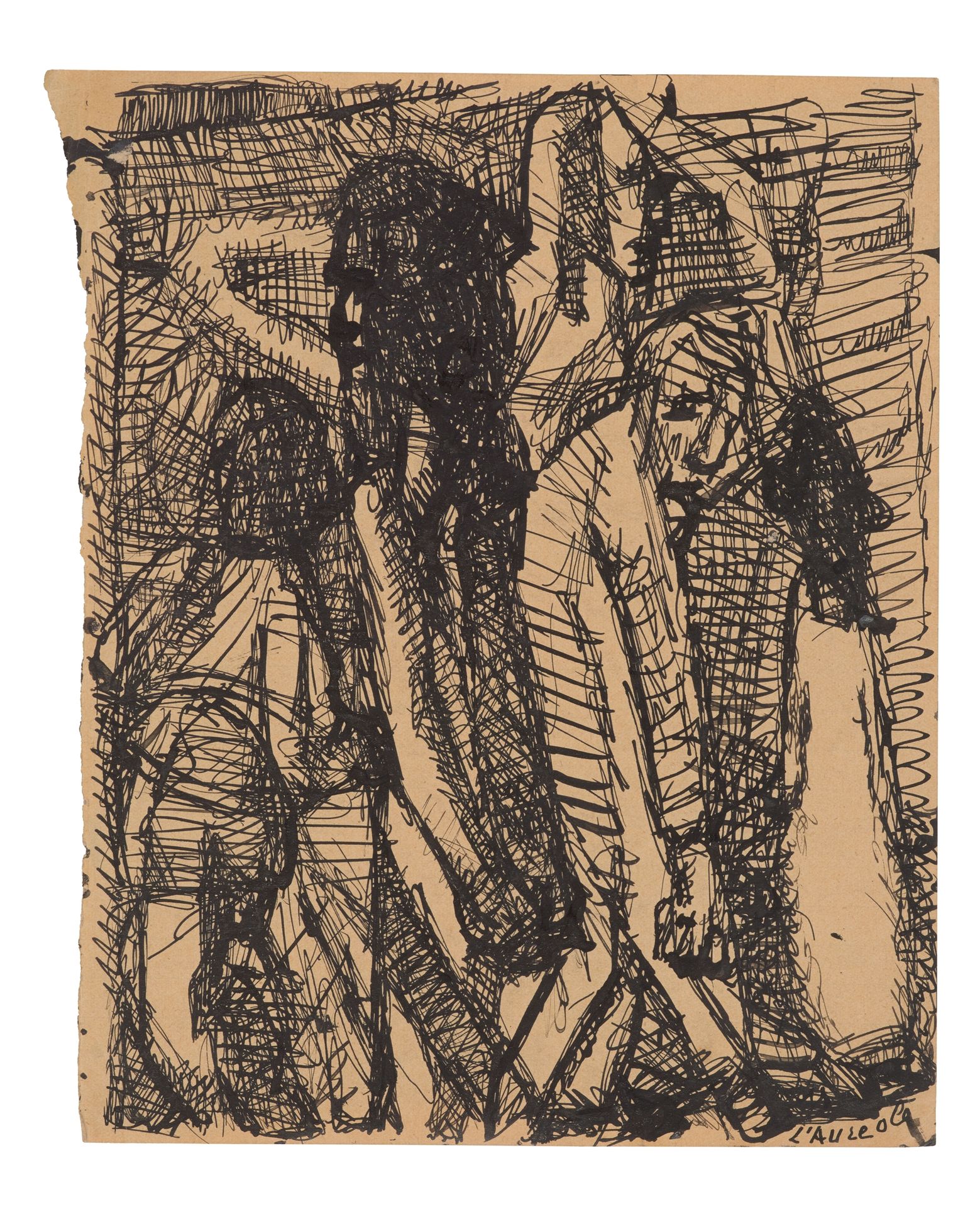 Louis Soutter 路易斯-苏特







L'Auréole







棕色纸上的墨水笔画。21,9 x 18,2/17,5厘米。在玻璃下装裱&hellip;