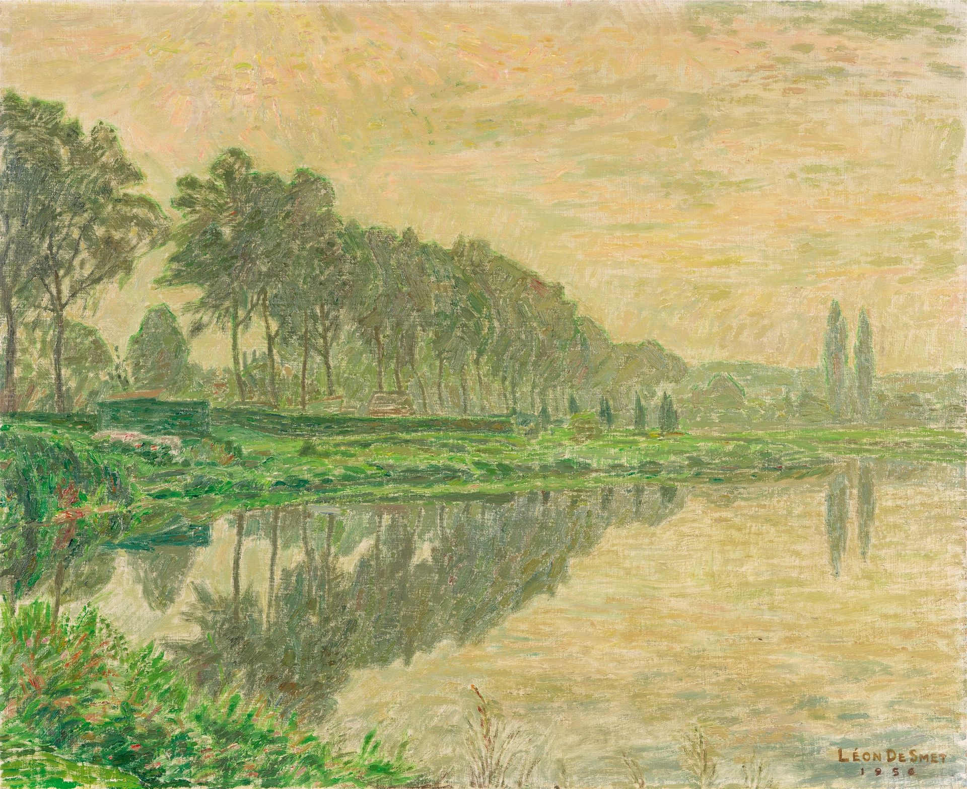 Léon de Smet Léon de Smet







河流景观



1956







布面油画。65 x 80厘米。有框。右下方有棕色签名和&hellip;