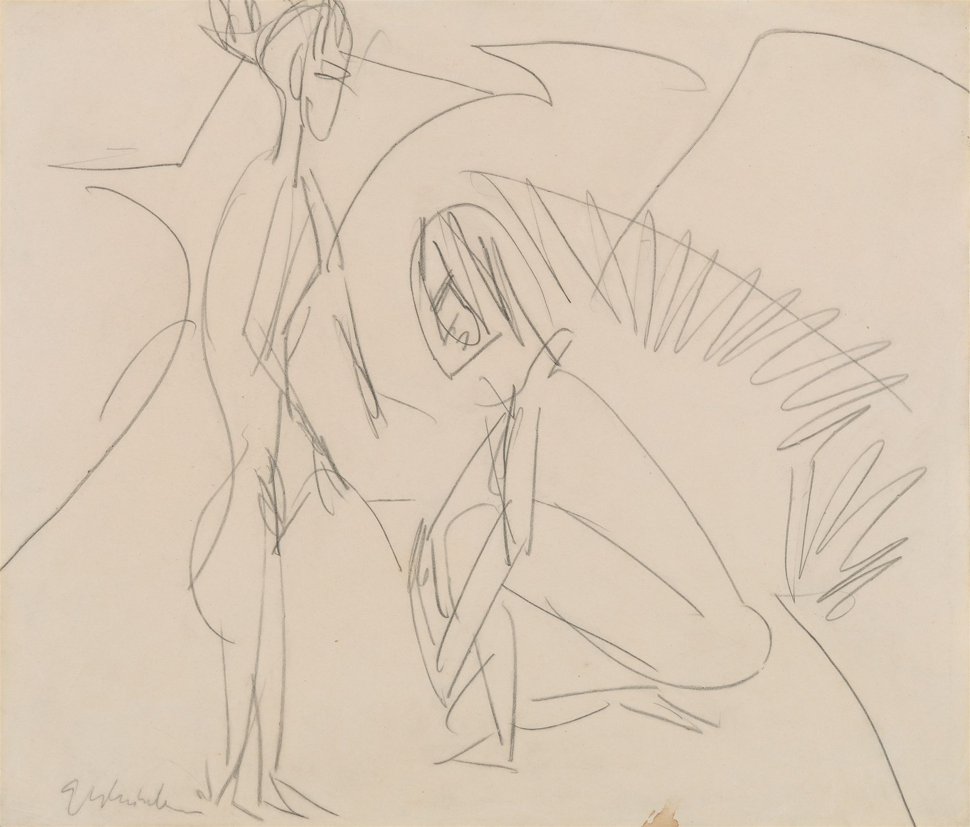 Ernst Ludwig Kirchner Ernst Ludwig Kirchner







沙丘上的两个沐浴者（费马恩）。



1912年左右


&hellip;