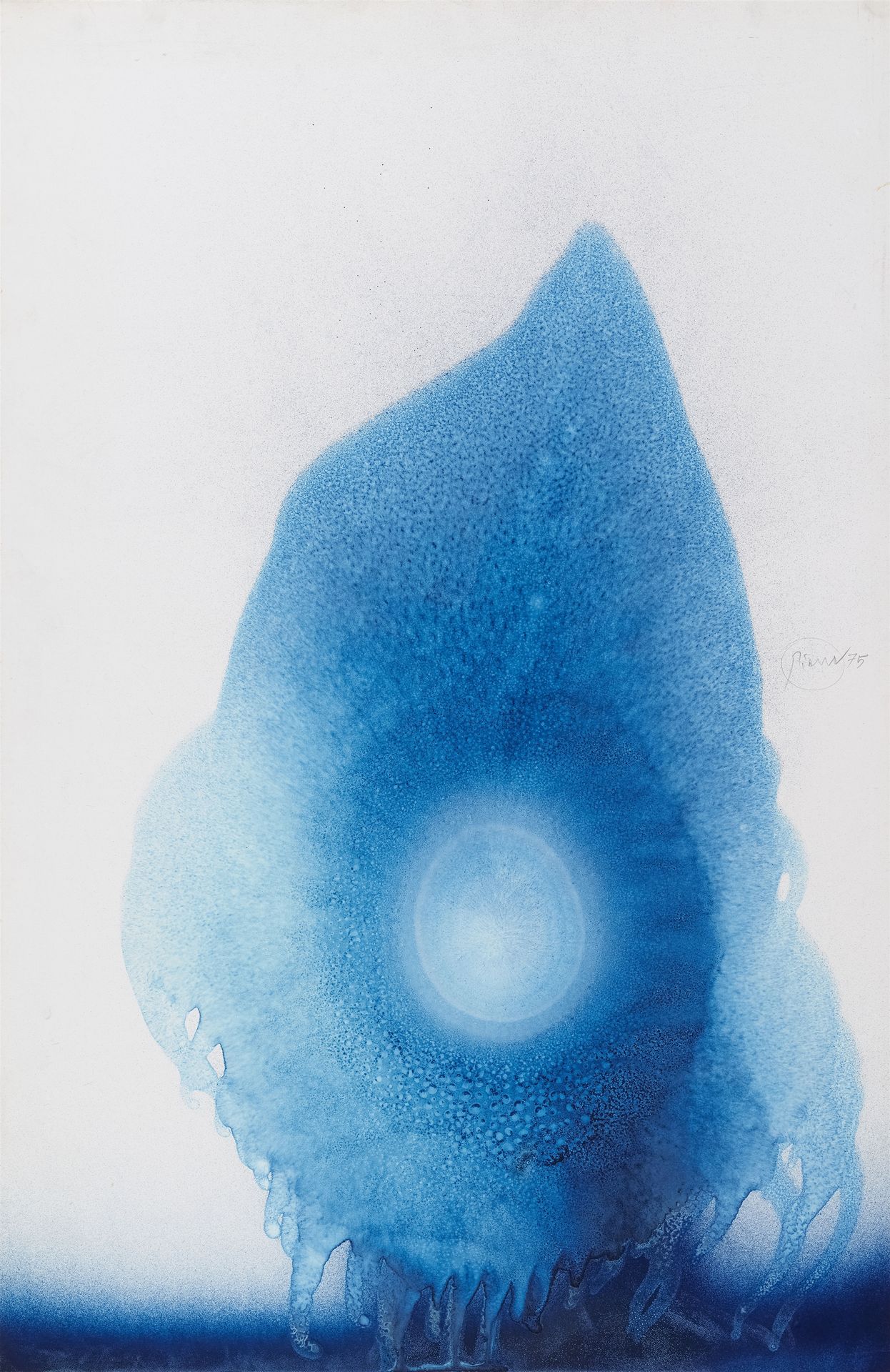 Otto Piene 奥托-皮内

无题
1975

水粉和火烧的痕迹，纸板99.5 x 65厘米。签名并注明 "OPiene"（结扎）"75"。- 有工作室和&hellip;