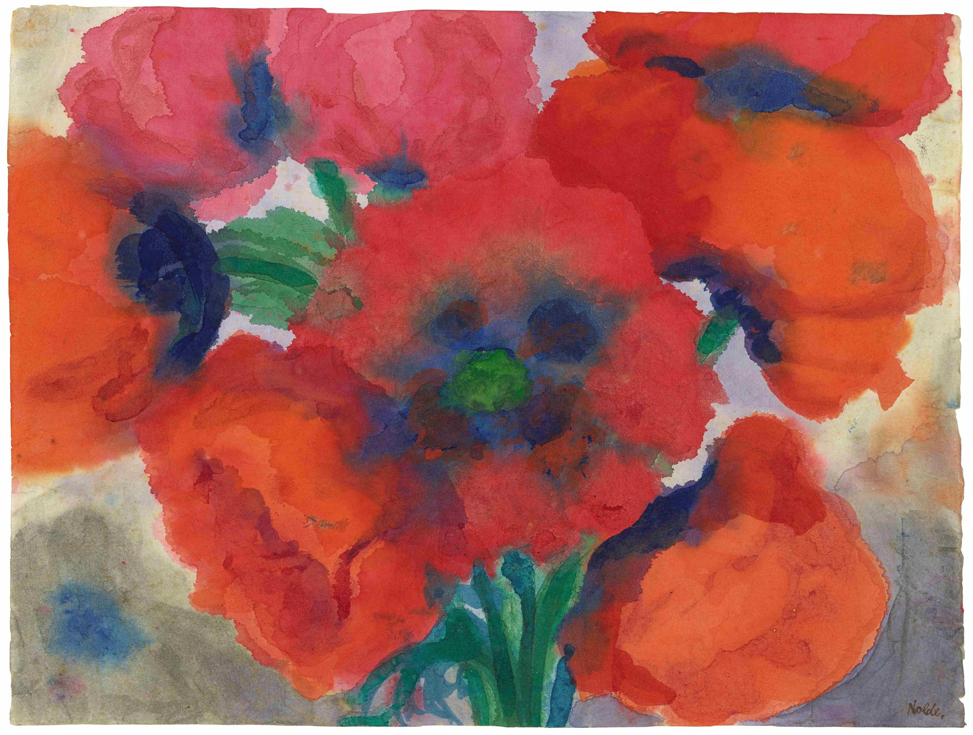 Emil Nolde Emil Nolde

Red poppy
Around 1935/1940

Watercolor on fine Japanese h&hellip;