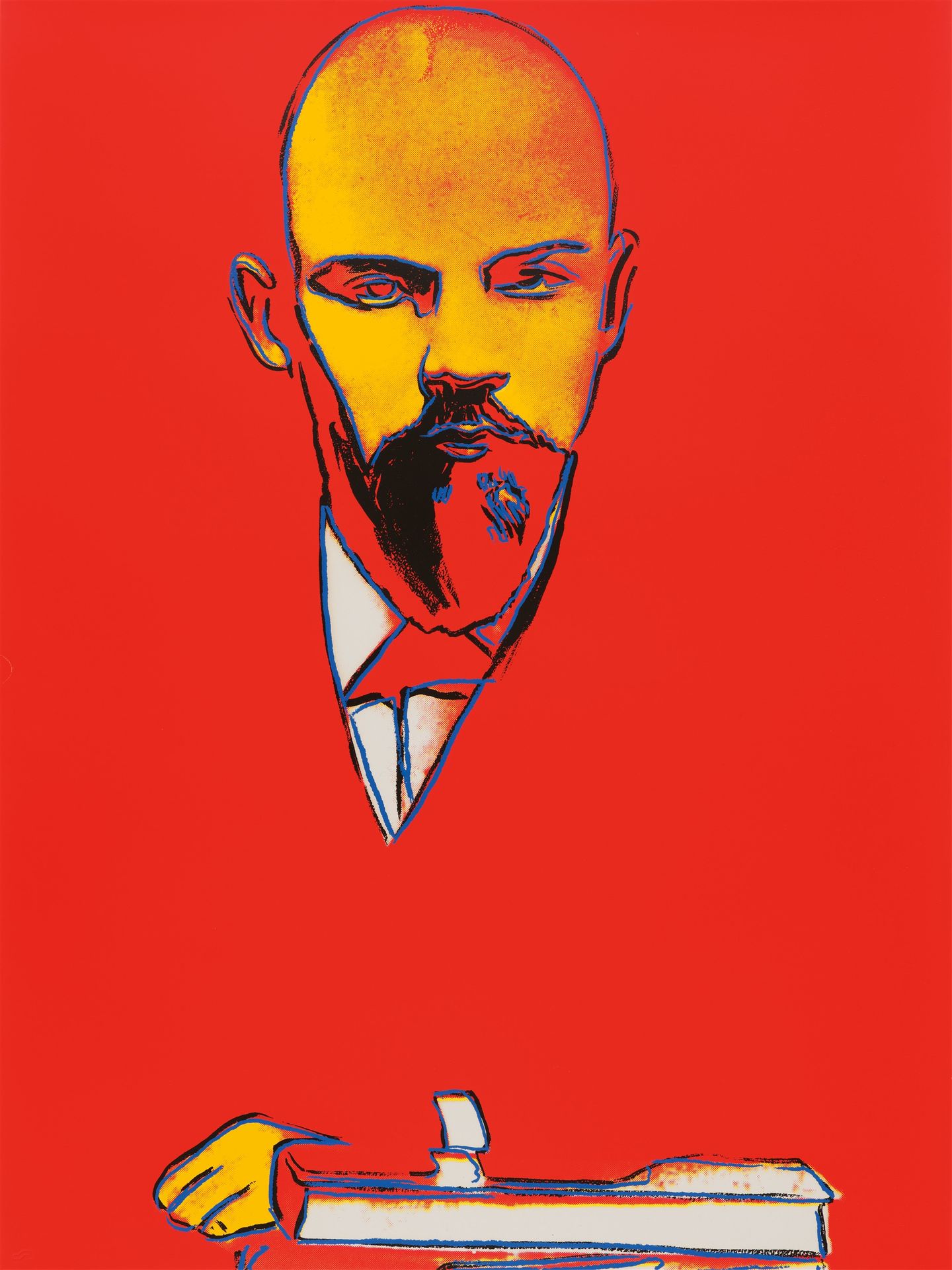 Andy Warhol 安迪-沃霍尔

红色列宁
1987

彩色绢印在纸板上 100 x 74.9厘米。在玻璃下装裱。背面印有 "CERTIFICATE OF&hellip;