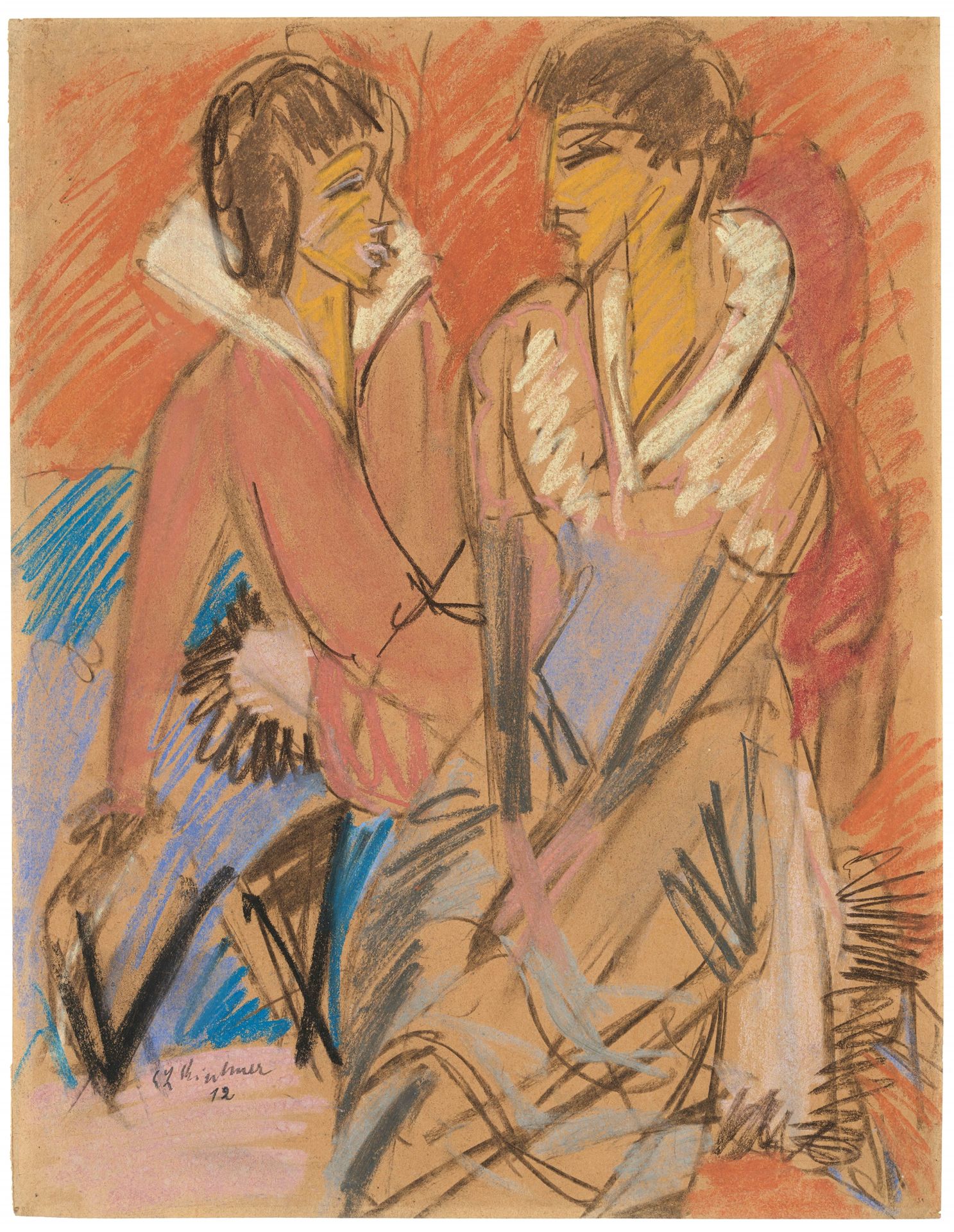 Ernst Ludwig Kirchner Ernst Ludwig Kirchner

Due donne
1912

Pastello e carbonci&hellip;