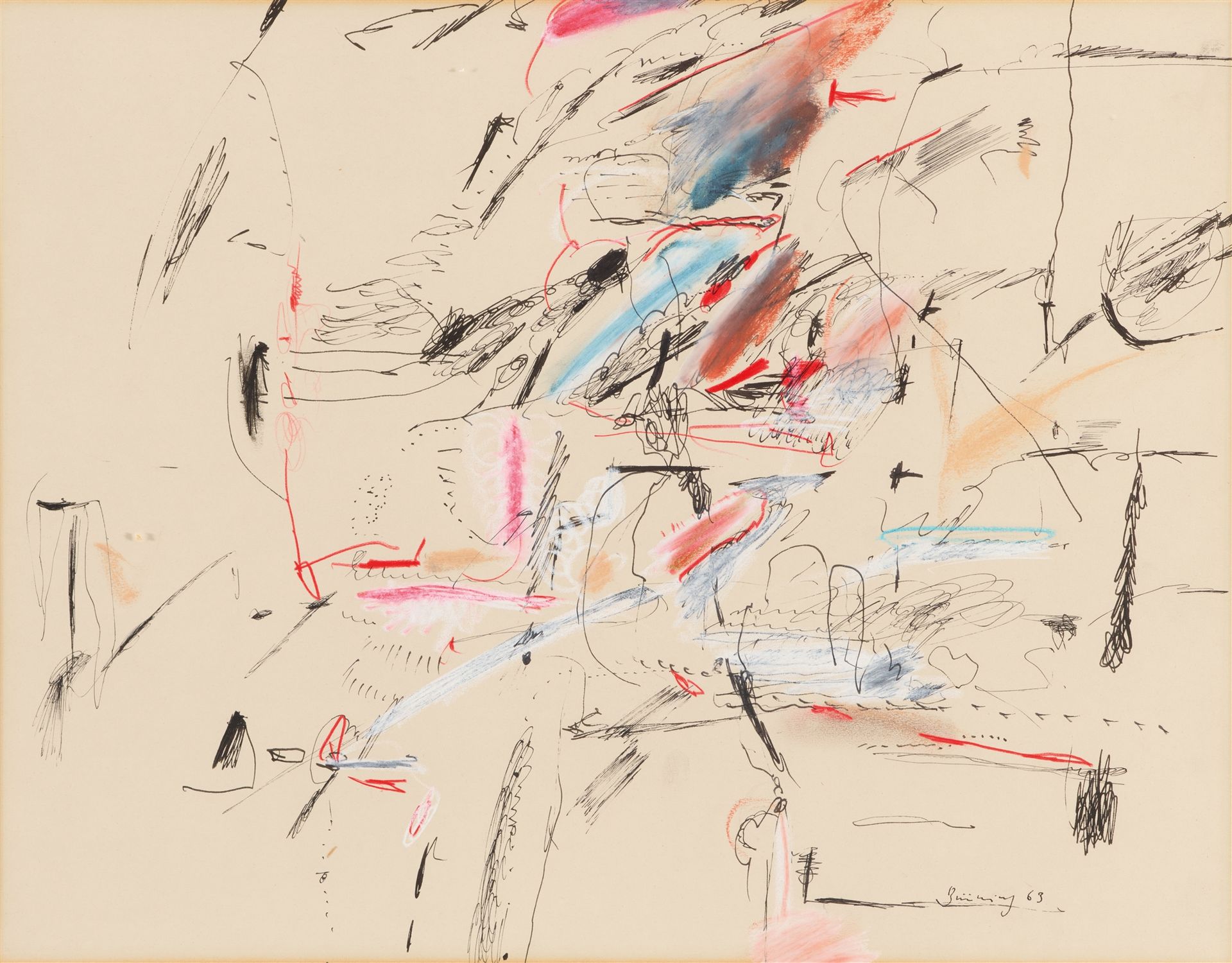 Peter Brüning Peter Brüning

Untitled
1963

Colored chalk and India ink on paper&hellip;