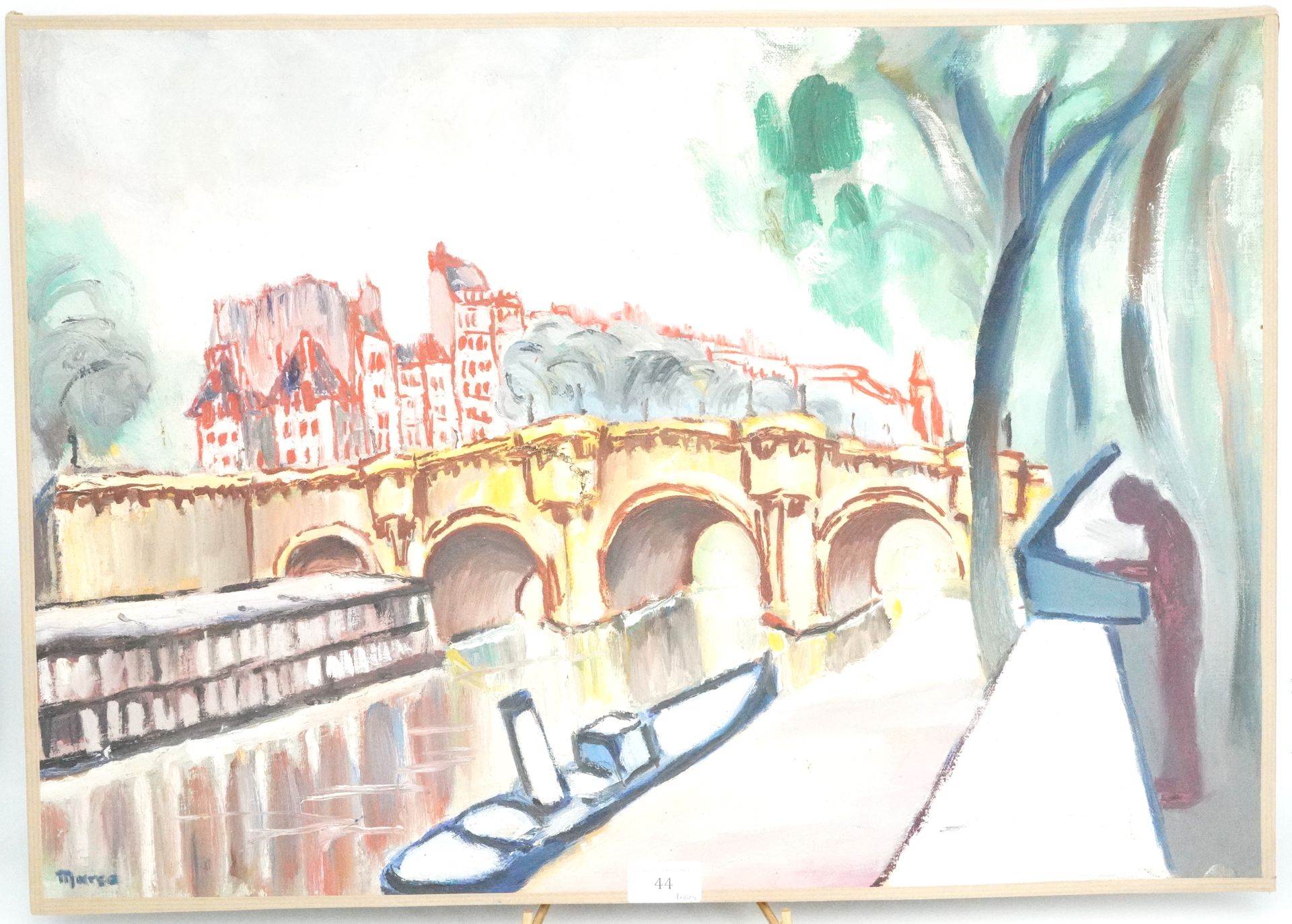 Null JANINE MARCA (1921-2013)

Paris, bateau lavoir sur la Seine, au pont-Neuf

&hellip;