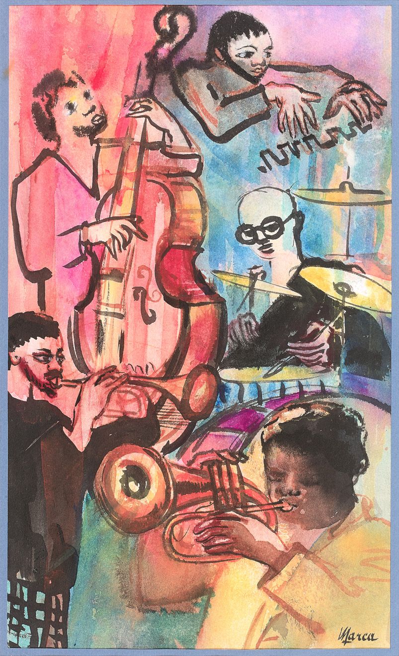 Null RENÉ EMMANUEL MARCA (1893-1962)

Orchestra Jazz

Due disegni ad acquerello &hellip;