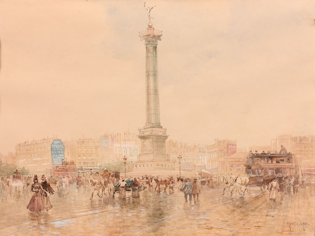 Null JEAN-JACQUES FRANCISQUE GARAT (1853-1914)

Passers-by on the Bastille Squar&hellip;