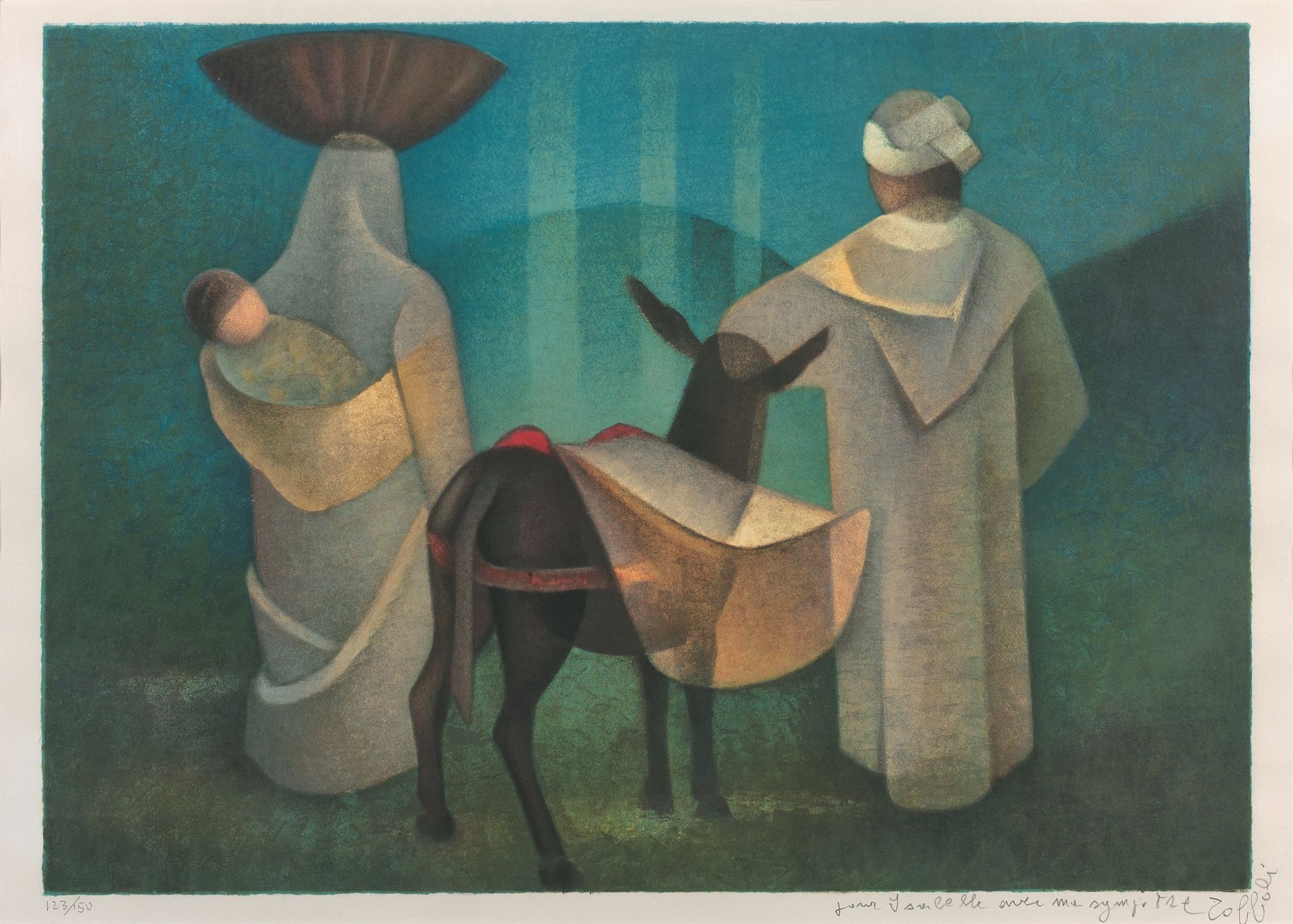 Louis TOFFOLI (1907-1999) La fuga in Egitto
Litografia a colori, firmata e dedic&hellip;