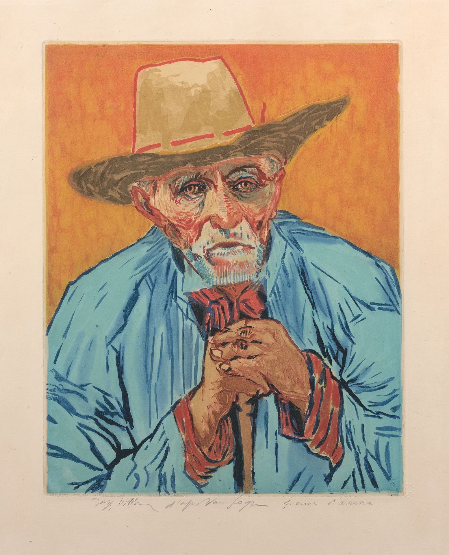 JACQUES VILLON (GASTON DUCHAMP DIT) (1875-1963) 农民，1927-1928
61 x 50 cm.
彩色水粉画，艺&hellip;
