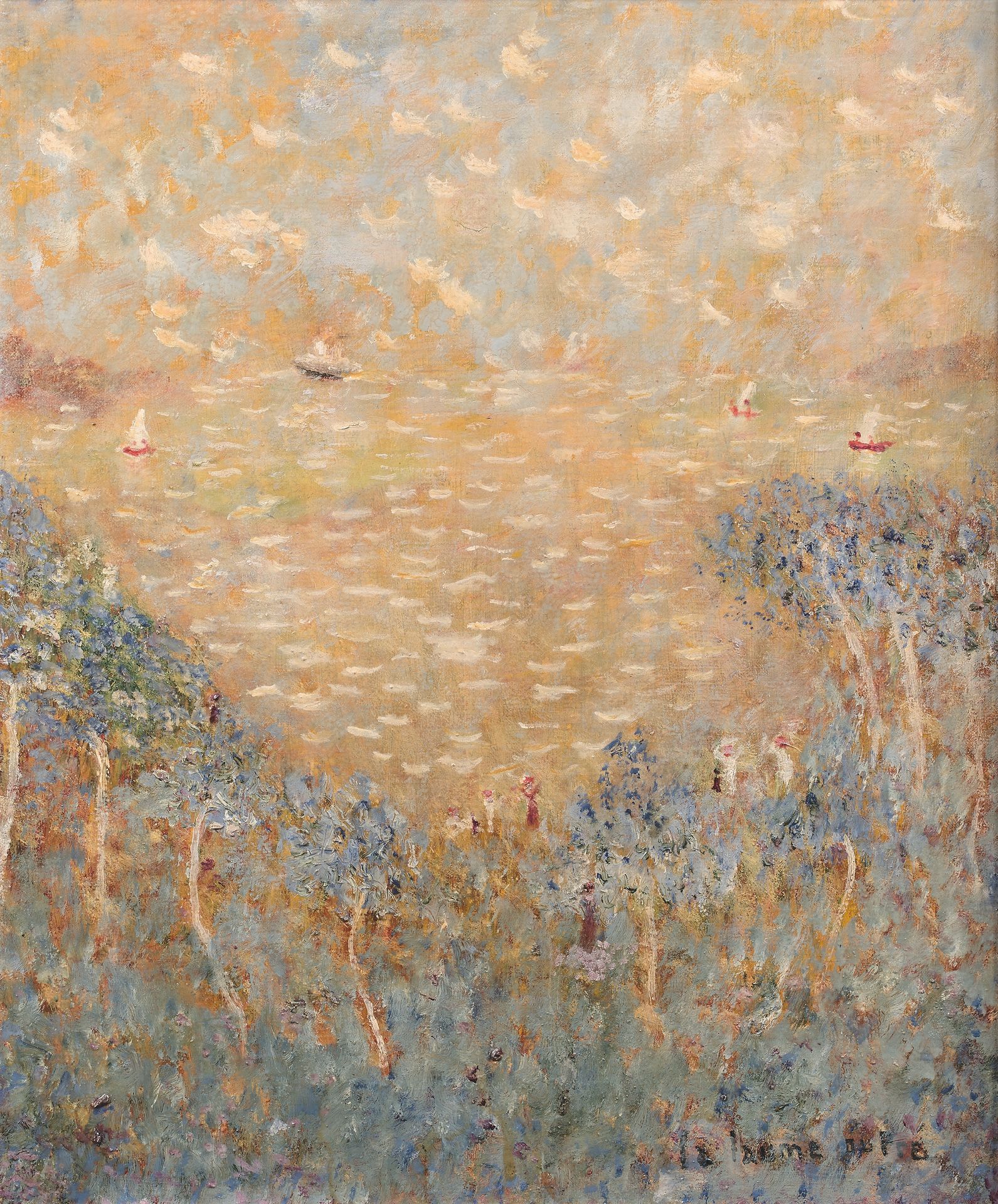 ANDRÉ LA LAUME DU PRÉ (XXe SIÈCLE) Lumières sur le lac
Huile sur toile, signée e&hellip;