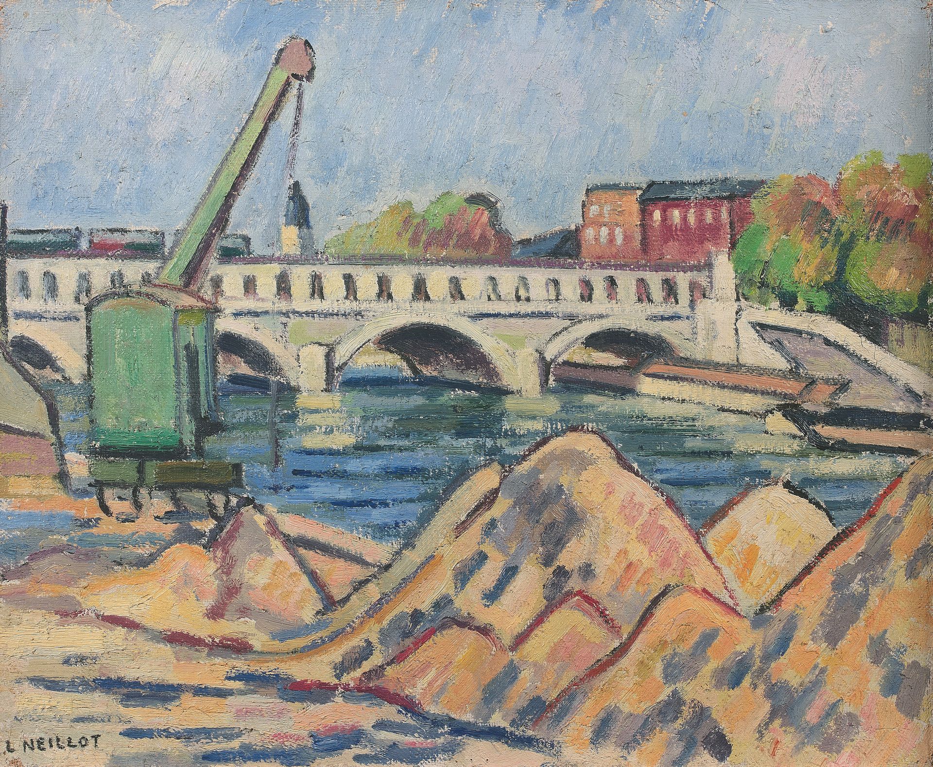 Louis NEILLOT (1898-1973) Paris, le pont de Bercy
Öl auf Leinwand, unten links s&hellip;