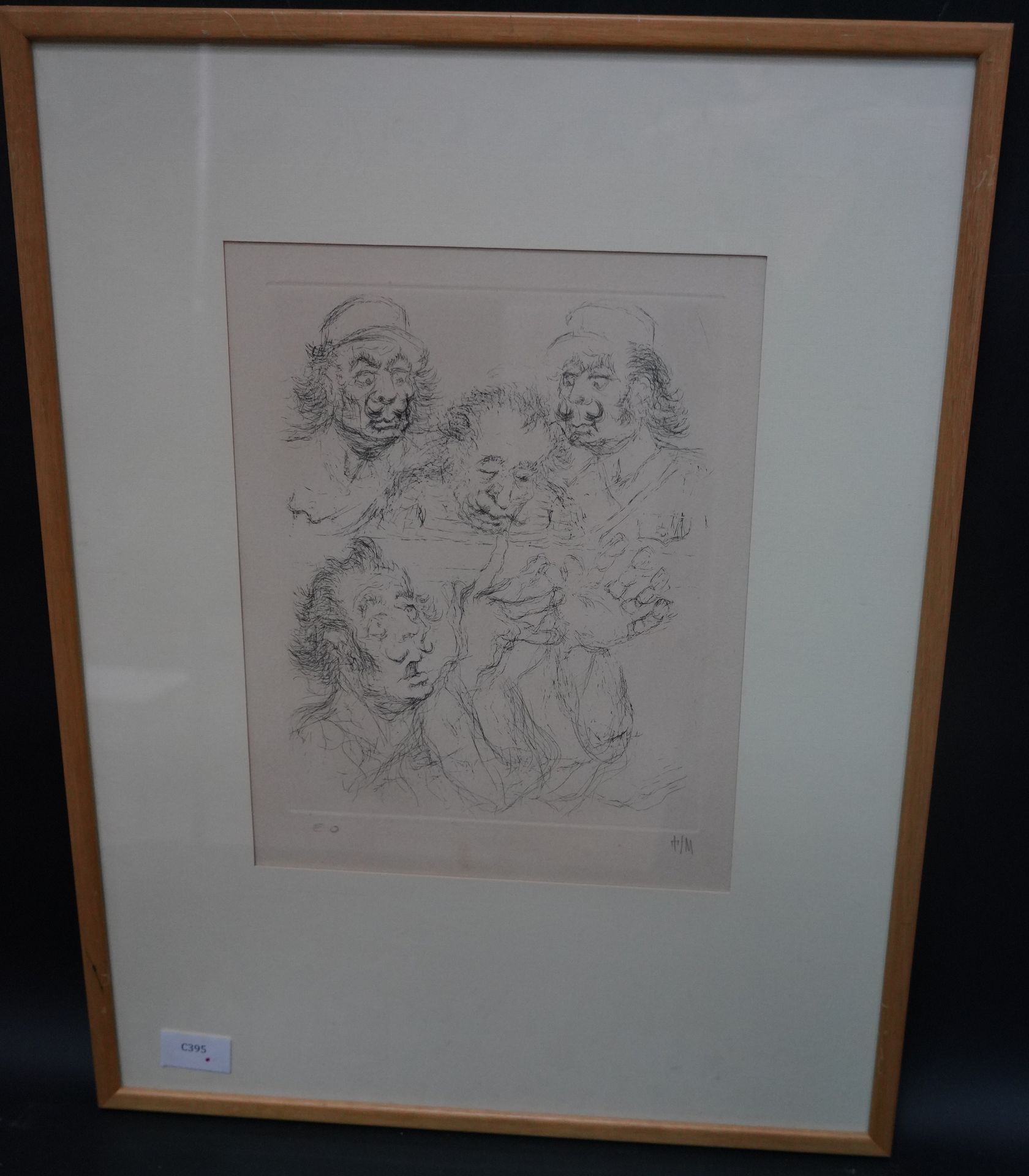 Louis MITELBERG dit TIM (1919-2002) Dali-Gaulle
Drypoint, signed lower right, ma&hellip;