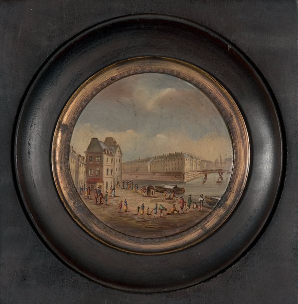 École FRANÇAISE du XVIIIe siècle La place de Grève animée
Miniature sur plaque d&hellip;