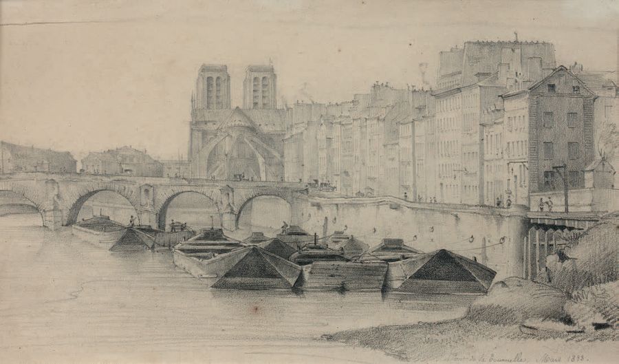 École FRANÇAISE du début du XIXe siècle Le Pont de la Tournelle, 1833
Mine de pl&hellip;