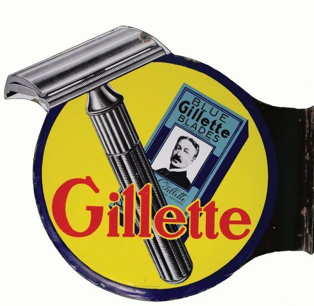 Null GILLETTE Enseigne émaillée pour la marque de rasoirs GILLETTE.
Format: circ&hellip;