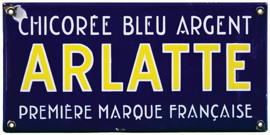 Null ARLATTE Plaque émaillée pour les chicorées Arlatte.
Format: rectangulaire, &hellip;