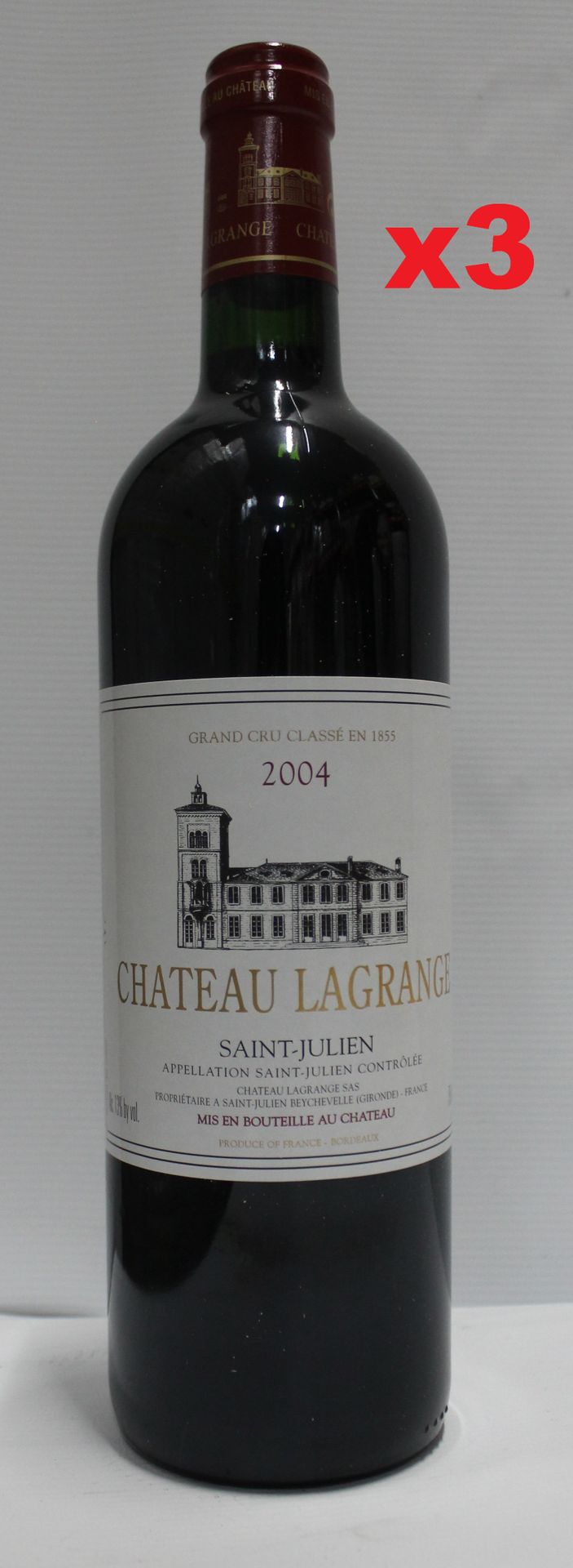 Null 3瓶75cl - 3ème Grand Cru Classé Saint-Julien - Château Lagrange - Red 2004 瓶&hellip;
