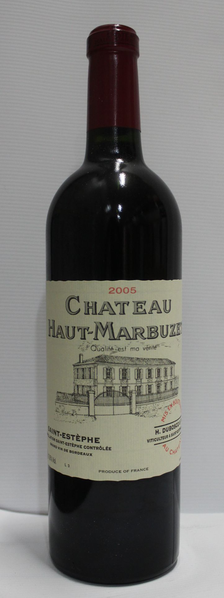 Null 1 Bottle 75cl - Saint-Estèphe - Château Haut-Marbuzet - Red 2005 

Bottle p&hellip;
