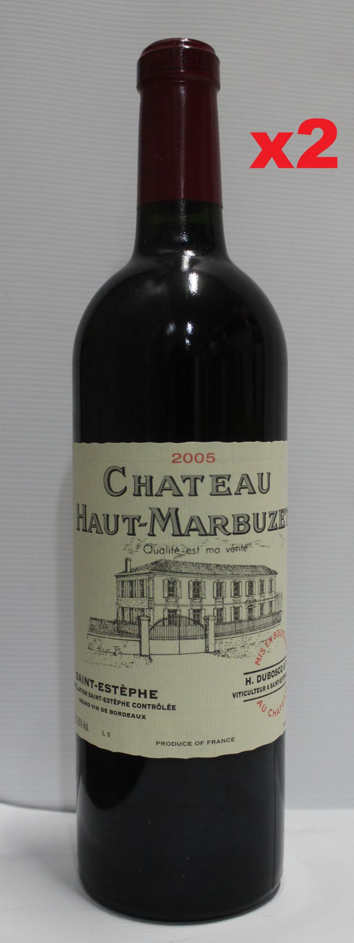 Null 2 Flaschen 75cl - Saint-Estèphe - Château Haut-Marbuzet - Rot 2005 

Die Fl&hellip;