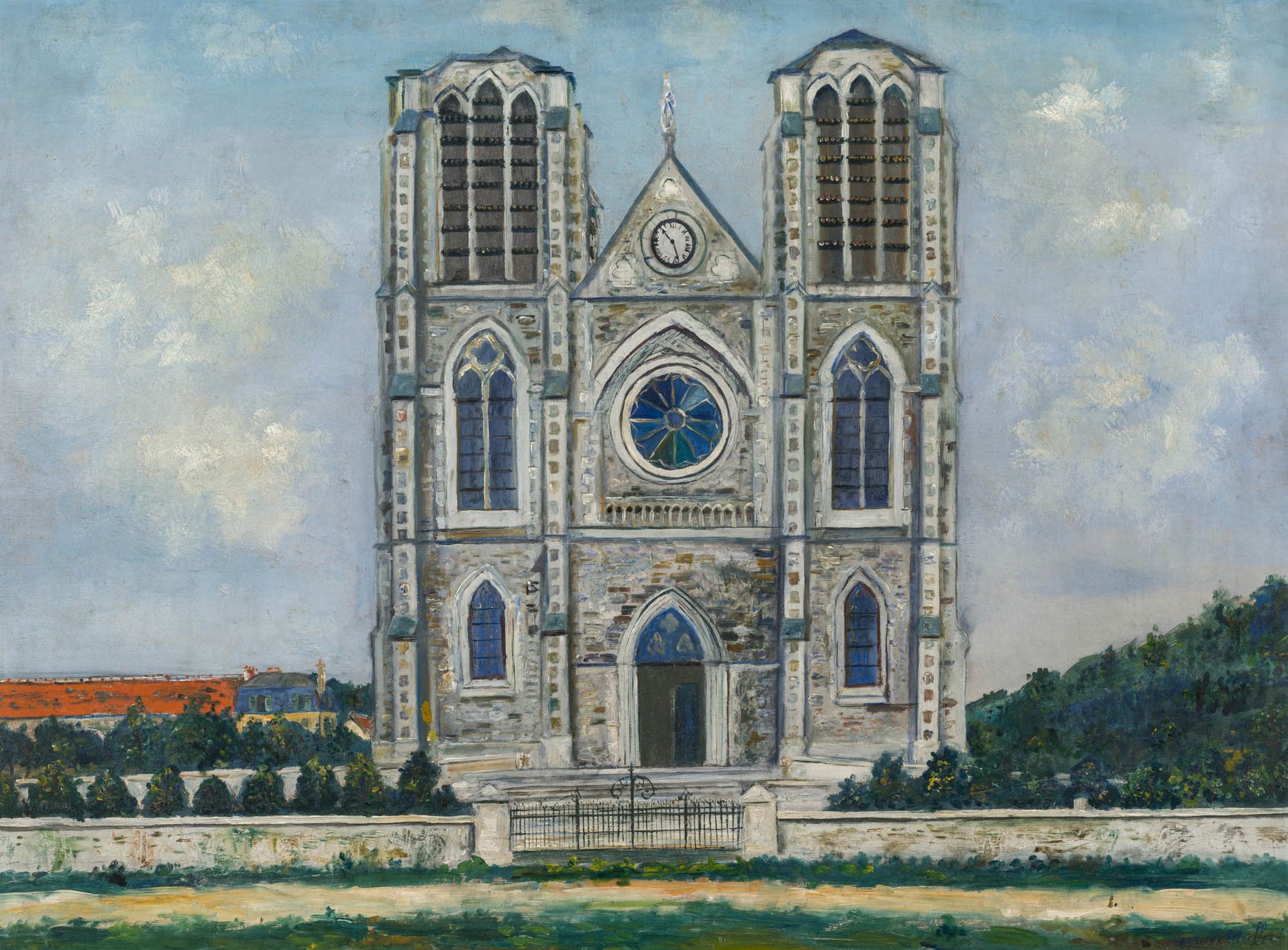 Maurice Utrillo 1883–1955 莫里斯-尤里洛 1883-1955

圣马洛圣母教堂，圣马洛

纸板上的油彩

右下角有签名Maurice &hellip;