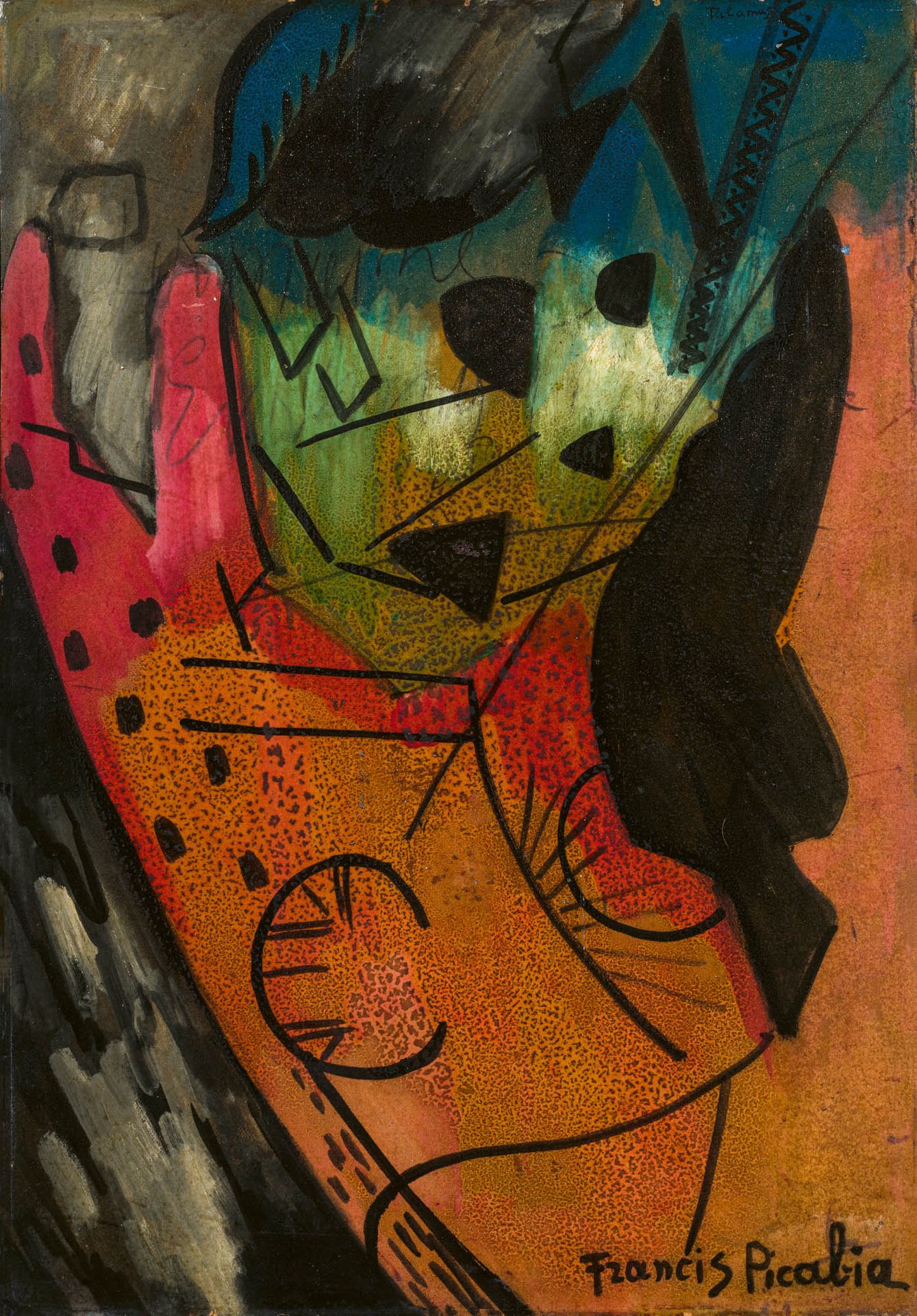 Francis Picabia 1879–1953 Francis Picabia 1879-1953

塔拉木斯，1938-1939

硬板上的油彩

右上方&hellip;