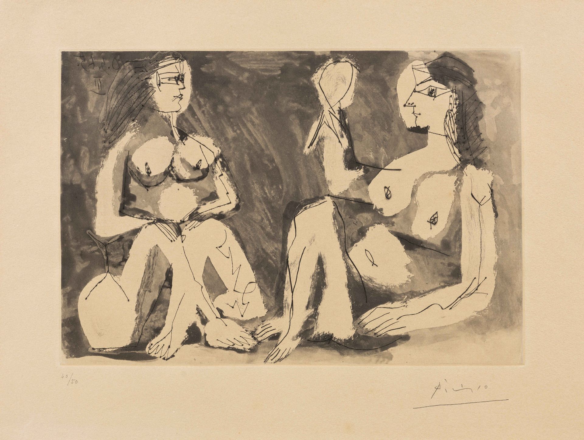 Pablo Picasso 1881–1973 Pablo Picasso 1881-1973 
Two Seated Women, 1905
Aquatint&hellip;