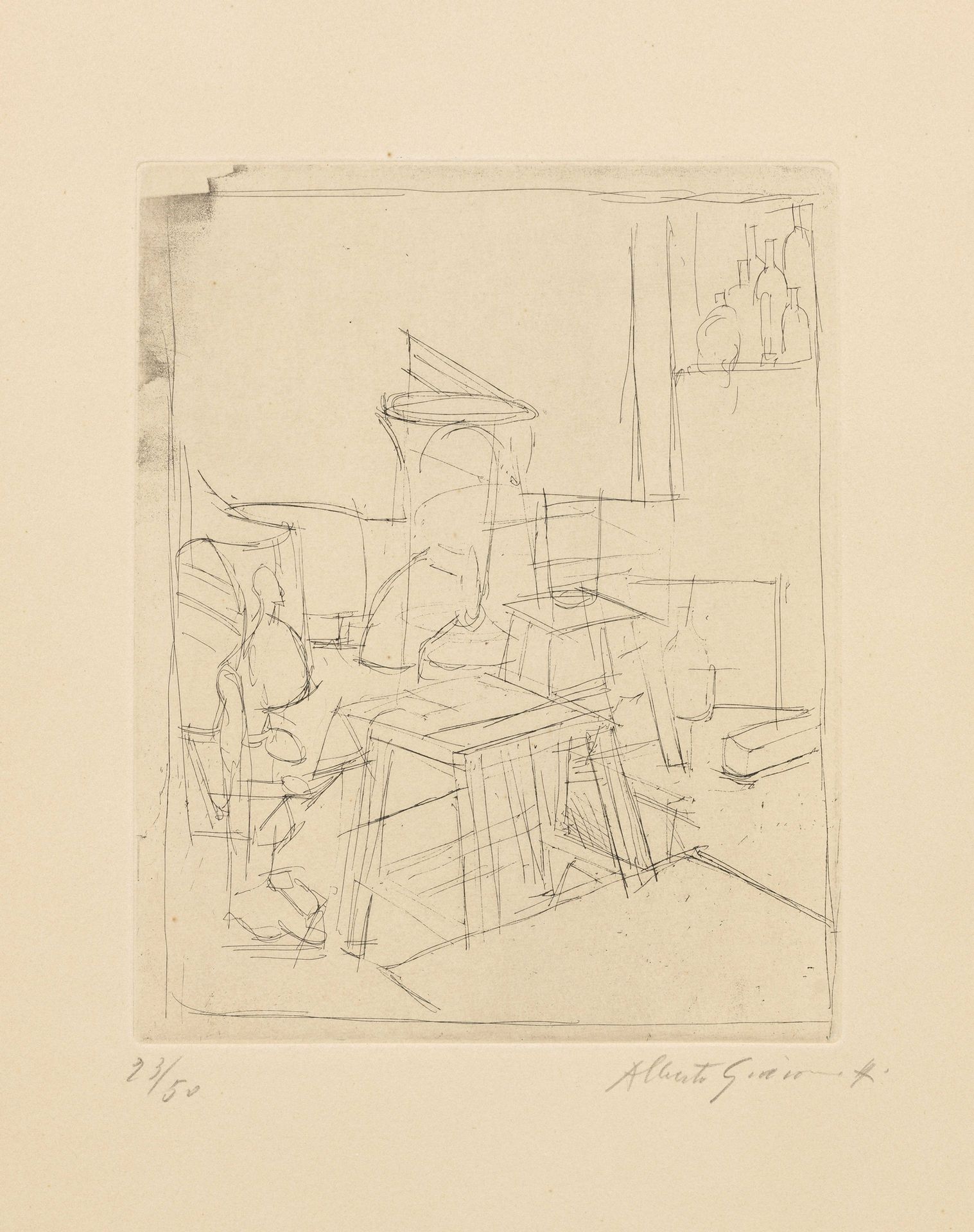 Alberto Giacometti 1901–1966 阿尔贝托-贾科梅蒂 1901-1966 
两张凳子，1954年
辐射
左手边写着阿尔贝托-贾科梅蒂
u&hellip;