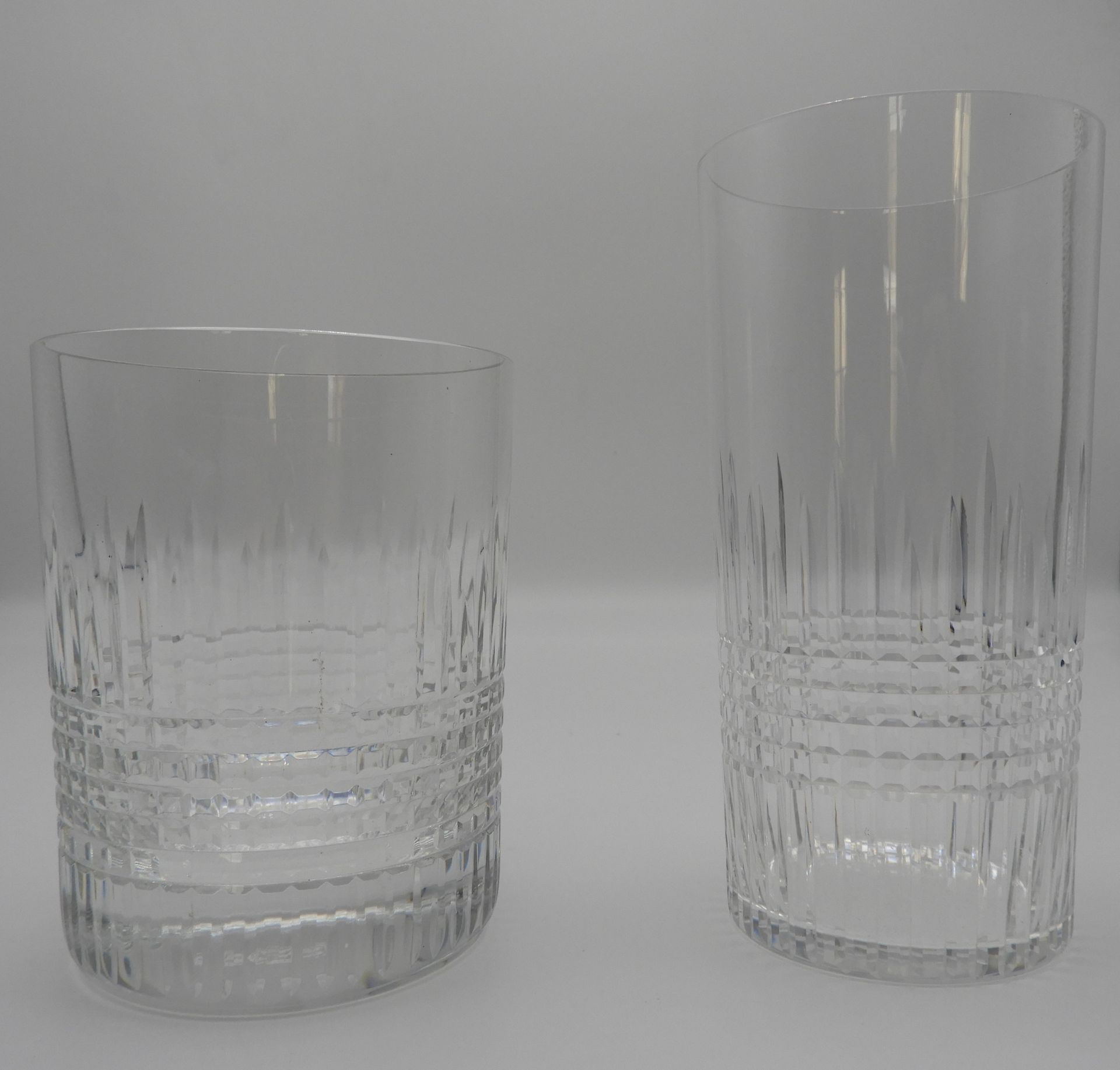 Null BACCARAT modèle Nancy, 6 verres à whisky et 6 verres à orangeade en cristal&hellip;