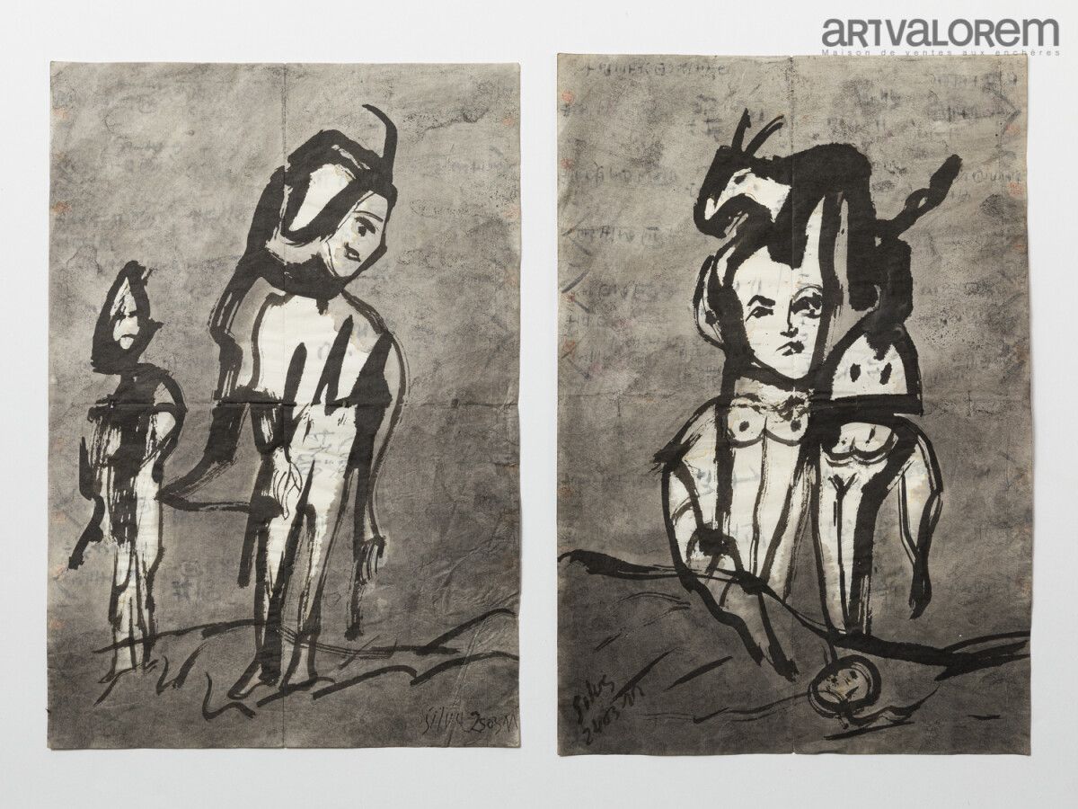 Null SILVA Julio (1930-2020)

Two drawings in Indian ink on Japanese calligraphy&hellip;