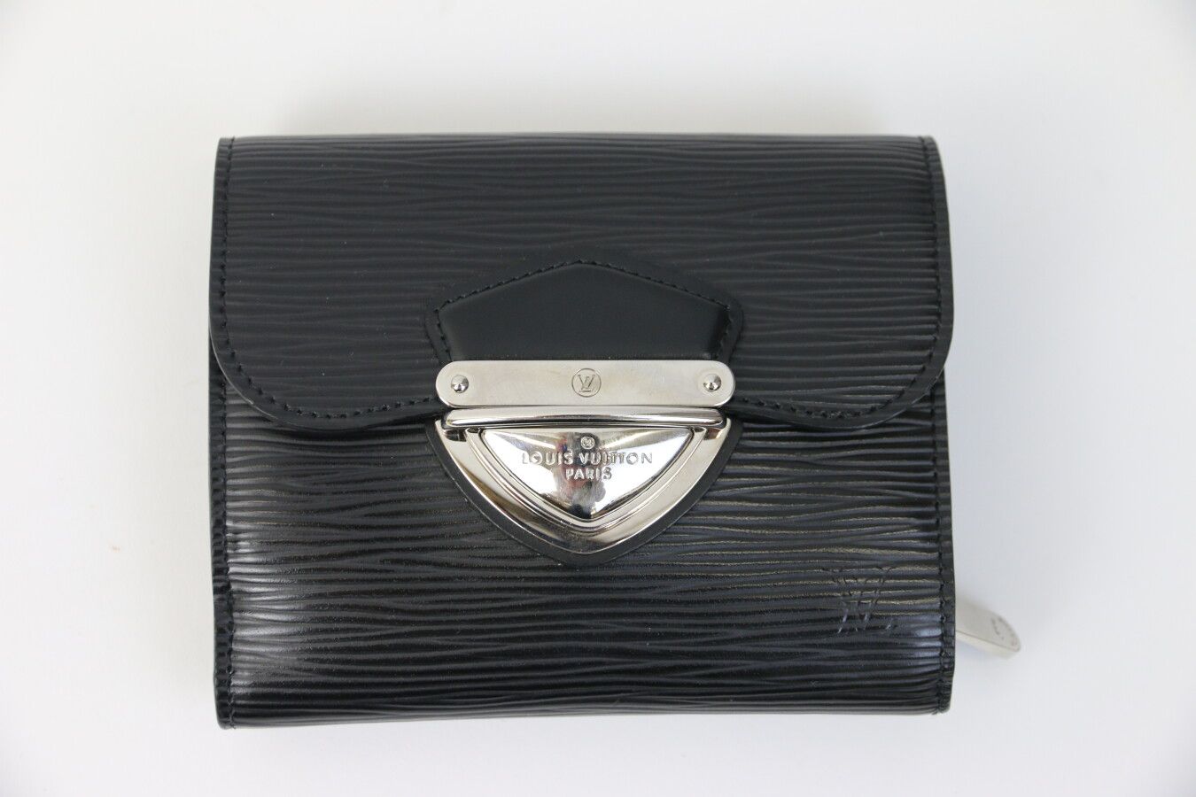 LOUIS VUITTON Wallet - Black leather purse Gluck type…