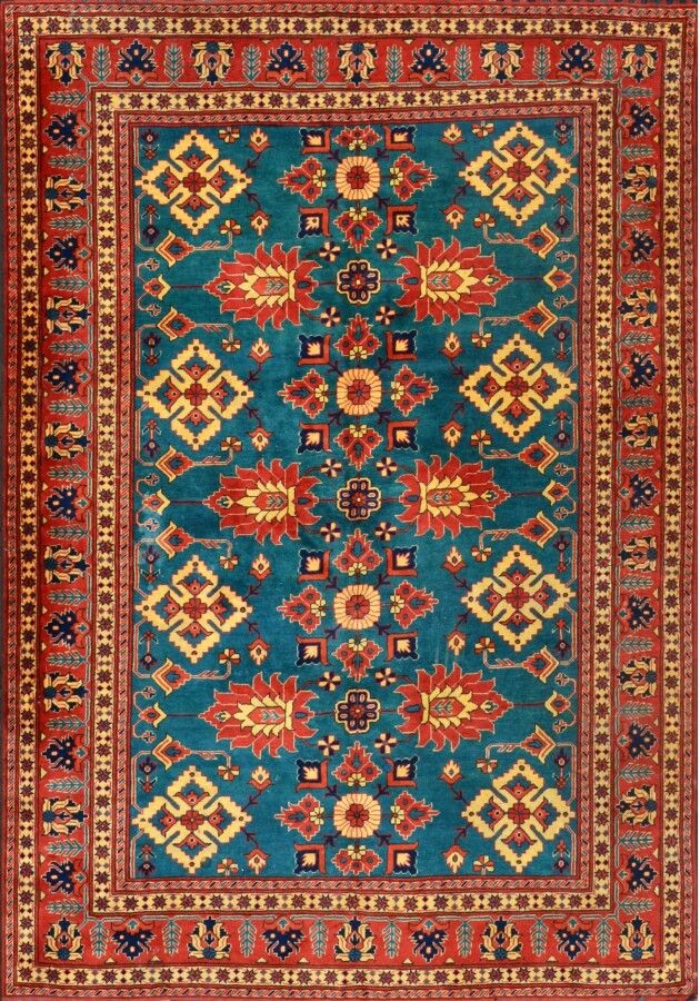 Null Grand tapis Azerbaïdjan (Caucase du Sud) vers 1980.

Champ turquoise à déco&hellip;