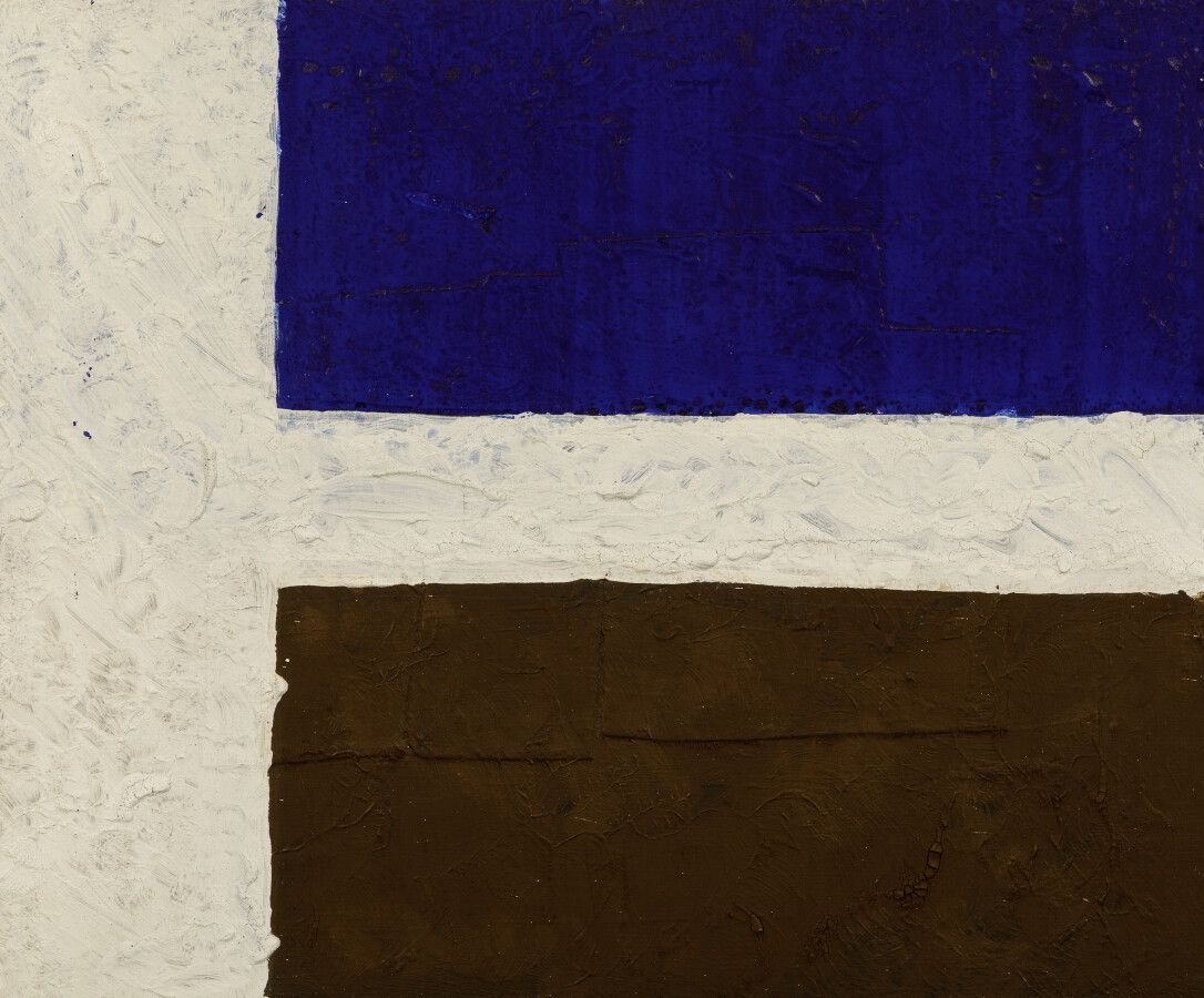 Null Françoise GAUCHET (20世纪)

蓝色和棕色。

布面油画，无签名。

65 x 54 cm