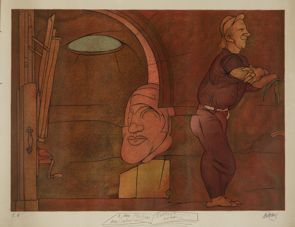 Null 瓦莱里奥-阿达米（生于1935年）

讲习班

彩色石板画，EA，右下角签名，中下角送出

65 x 83 cm

(边缘有些许皱纹和小事故)