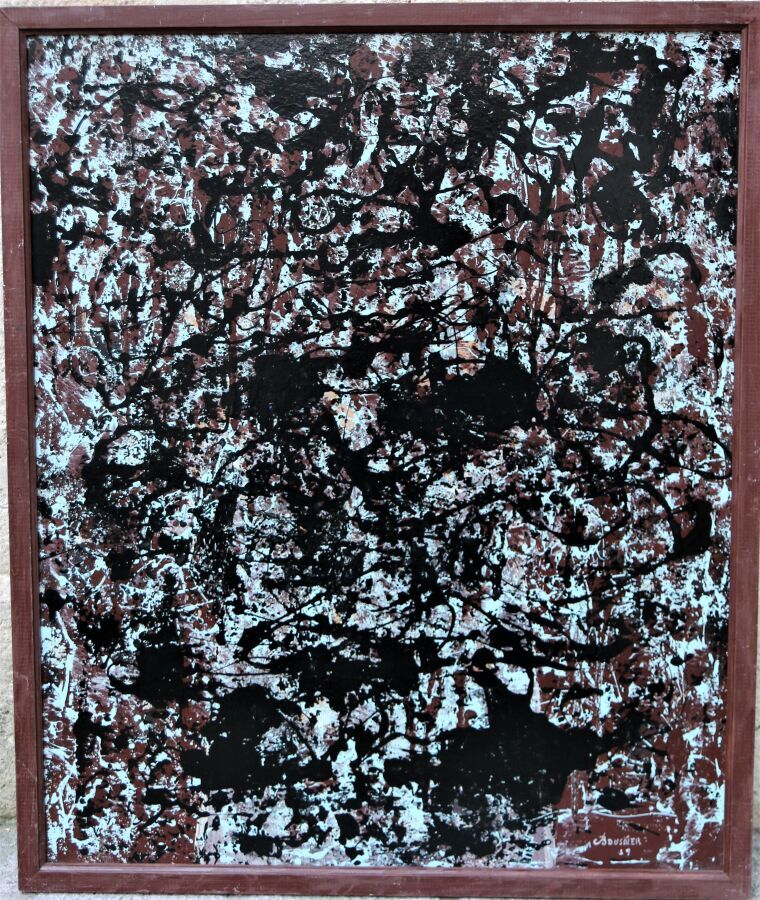 Null 克劳德-布西耶(1925-2014) 

胖胖的反射

右下角有签名和日期的Isorel油画

背面有标题

65 x 54 cm