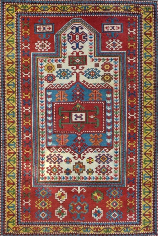 Null Südkaukasischer Teppich, Mitte 20.

Wollsamt auf Wollfundamenten 

Dekorier&hellip;