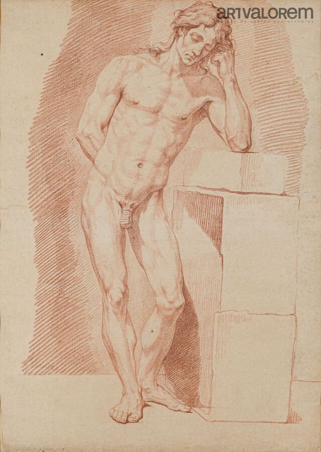 Null Nicolas Guy BRENET (1728-1792)，归属于

男性学院

纸面上的桑戈尔

60 x 42 cm (正在展出)