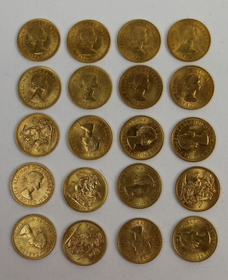 Null GROSSBRITANNIEN

20 Sovereigns Gold Typ Elisabeth II. Jung - St. Georg