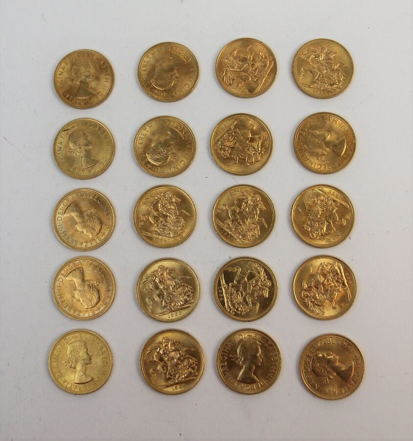 Null GROSSBRITANNIEN

20 Sovereigns Gold Typ Elisabeth II. Jung - St. Georg