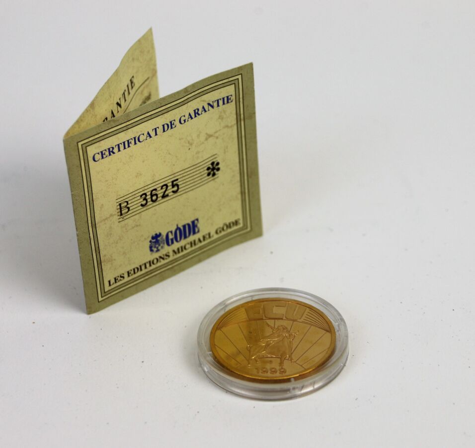 Null 1个黄金欧罗巴的ECU 1999

有证书

重量：12,4g