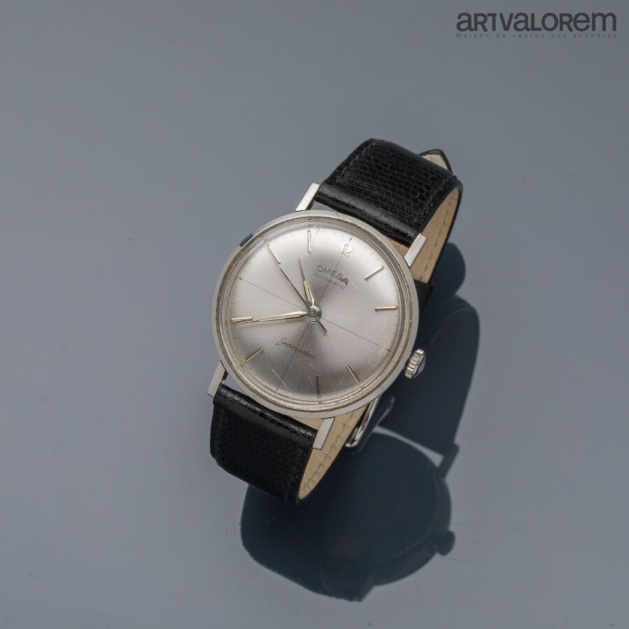 Null OMEGA
Men's wristwatch in chrome-plated steel, model "seamaster", the bezel&hellip;